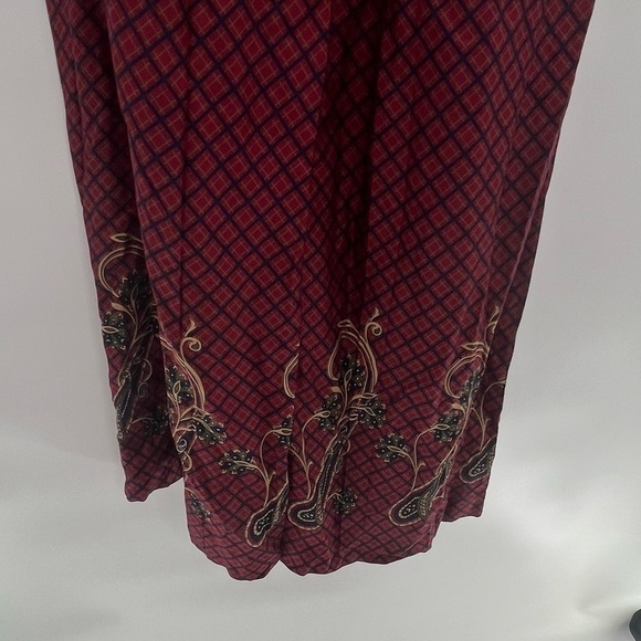 Vintage Eleanor Colton Women's Wine Silk Dress – Size 14 - Picture 6 of 11